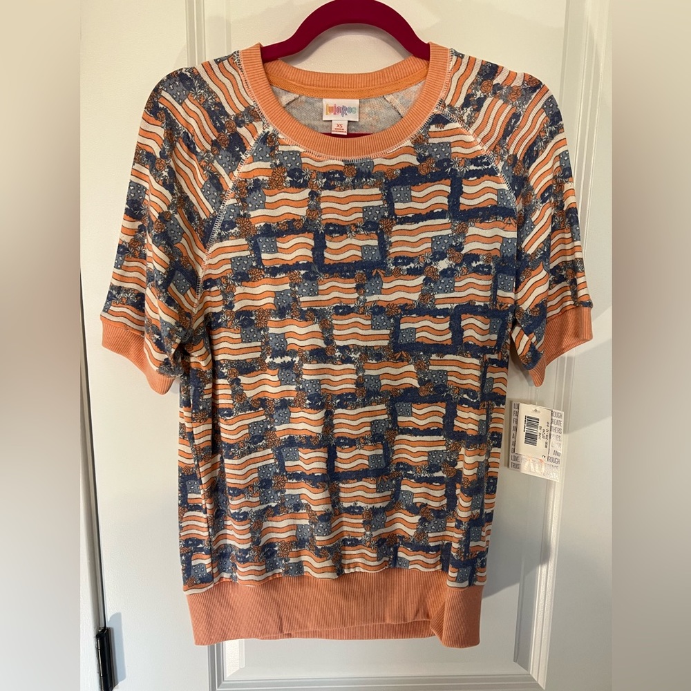 New LulaRoe Jane Top - Americana Collection- XS